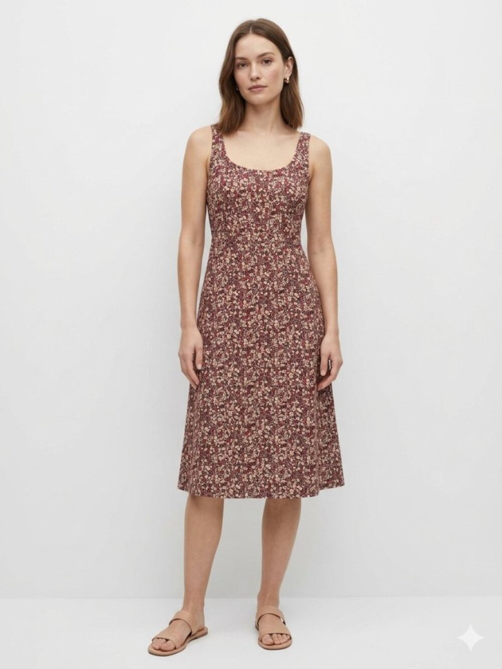 NWT prAna Corrinne midi dress in cacao blossom color, size M